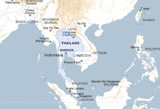 Bangkok Thailand map